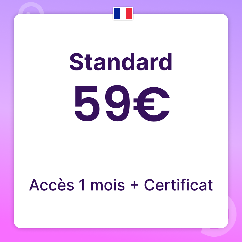 Remplissage 45 min – Accès 1 mois